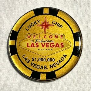 Las Vegas, Nevada $1,000,000 Lucky Chip Magnet. “Welcome to Fabulous Las Vegas”